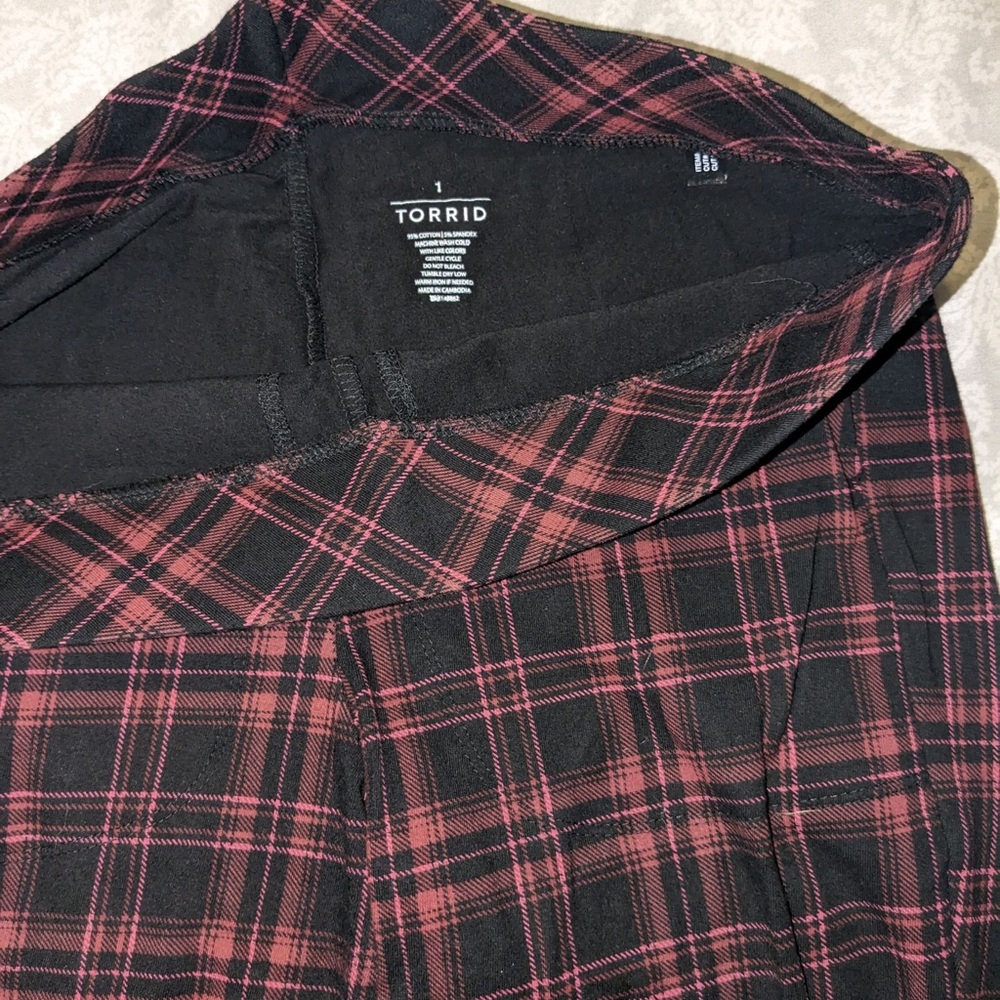 Plaid leggings